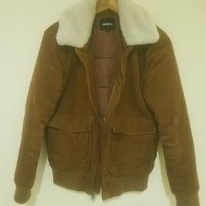 EXPRESS MENS TRUCKER SHERPA JACKET S CORDUROY